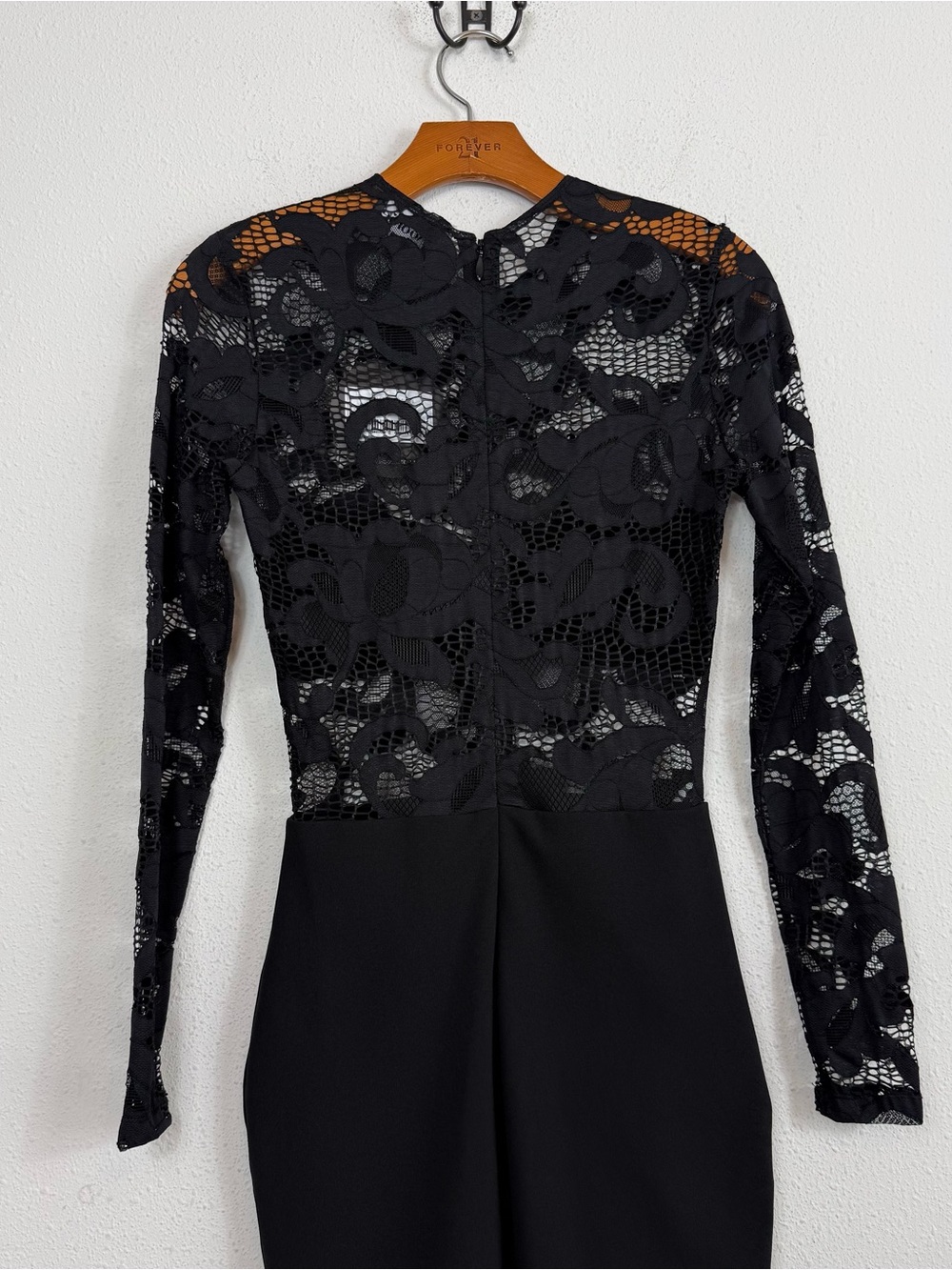 Nookie Black Empress Lace Long Sleeve Midi Dress Sz Medium NWT - Picture 6 of 8